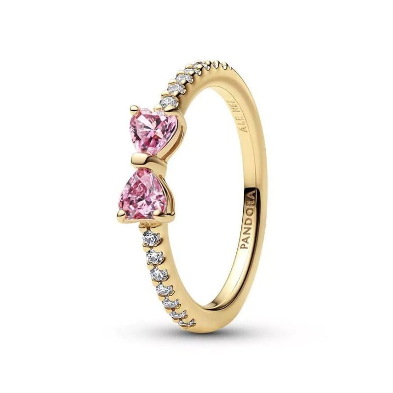 Pandora Sparkling Pink Bow Ring 163510C01