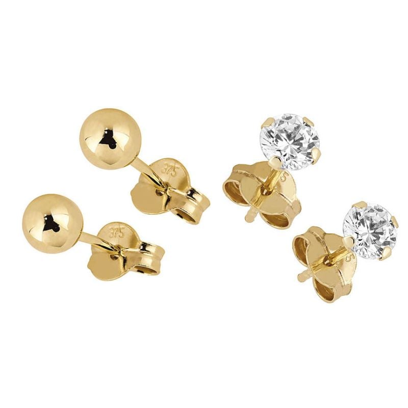 Kultainen korvakorusetti 9K EARRINGS SET-1