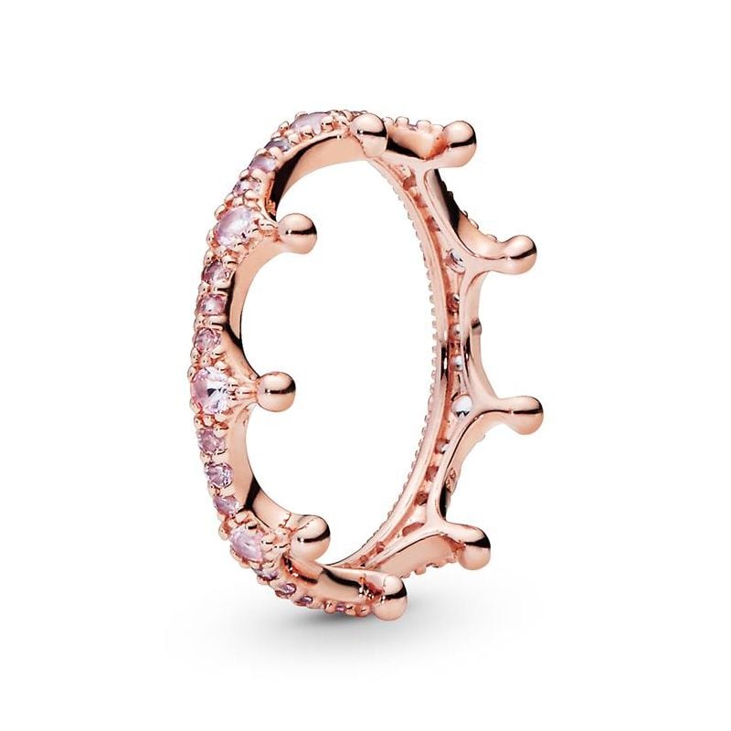 Pandora Rose Sparkling Crown Fairytale Pink sormus 187087NPO-2