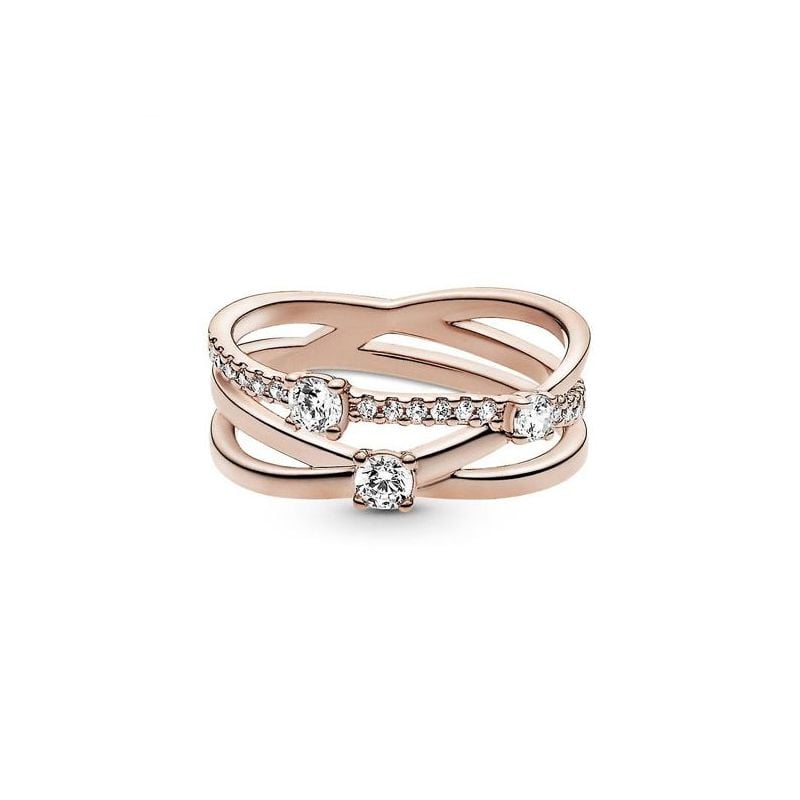 Pandora Rose Sparkling Triple Band Ring 189400C01-1