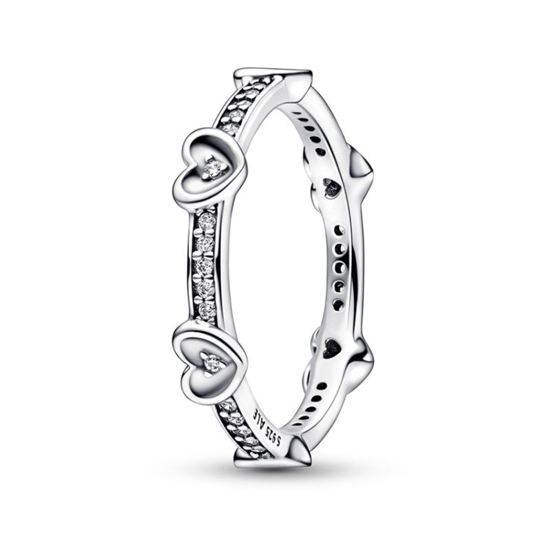 Pandora Sparkling Hearts sormus 192496C01-10
