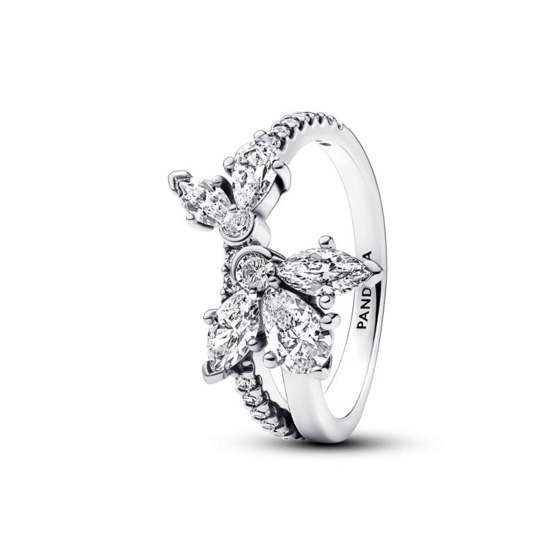 Pandora Sparkling Asymmetrical Herbarium Cluster sormus 193022C01-11
