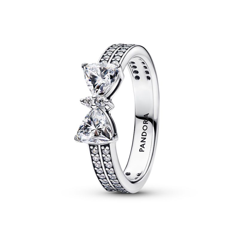 Pandora Sparkling Bow Double-Row sormus 193552C01-1