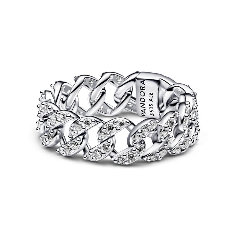 Pandora Pavé Cuban Chain Ring 193557C01-1