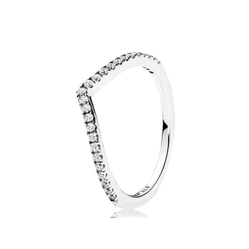 Pandora Sparkling Wishbone ringa 196316CZ-3