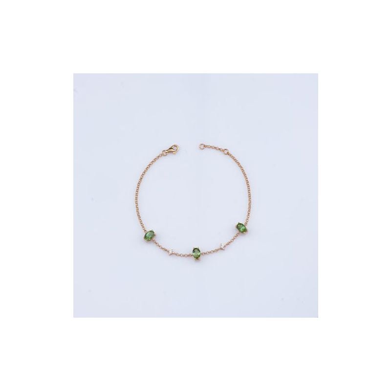 Bulevardi Gemstone rannekoru / vihreä turmaliini 0,10ct  BLVD2042-0
