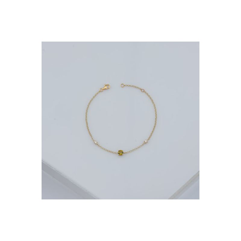 Bulevardi Gemstone rannekoru / vaaleanpunainen turmaliini 0,16ct BLVD2057-1