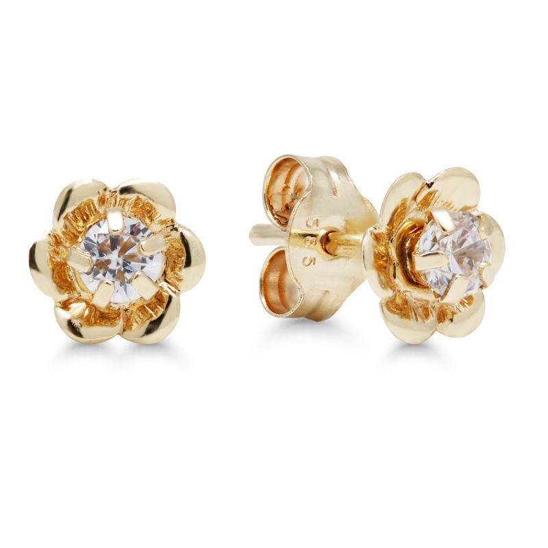 Gold Ohrringe, Blume 23-1034Z-1
