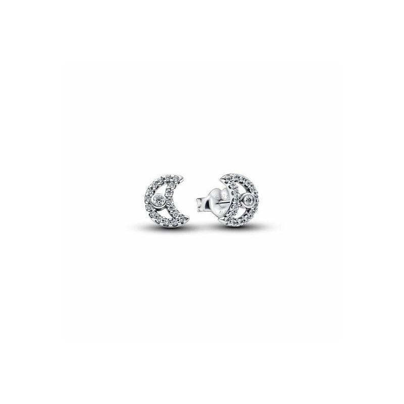 Pandora Sparkling Moon Stud Earrings 294257C01