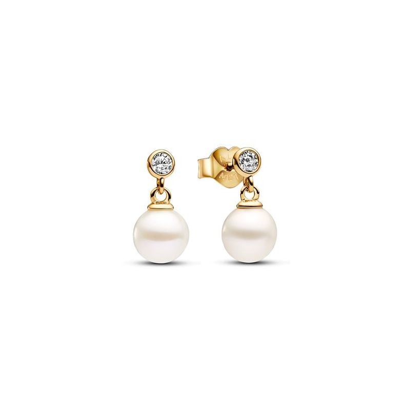 Pandora Treated Freshwater Cultured Pearl & Stone Drop korvakorut 263153C01-1