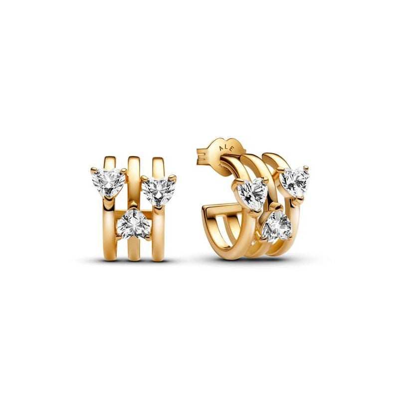 Pandora Triple Heart Hoop korvakorut 263656C01-1