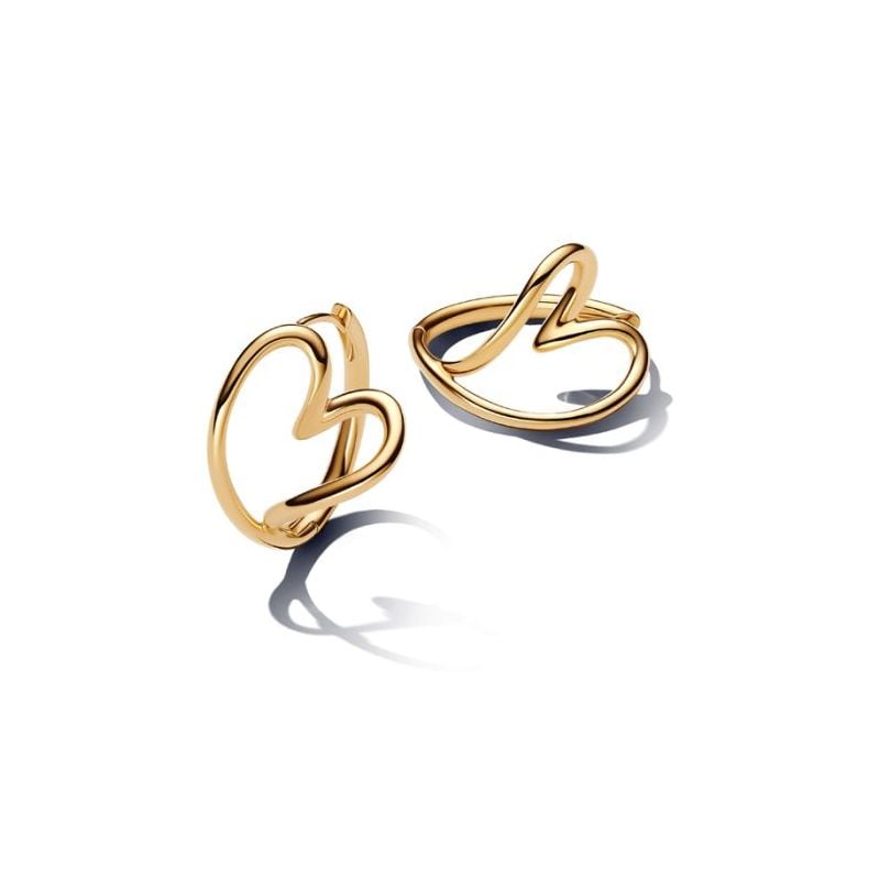 Pandora Organically Shaped kullatut korvakorut 263807C00-1