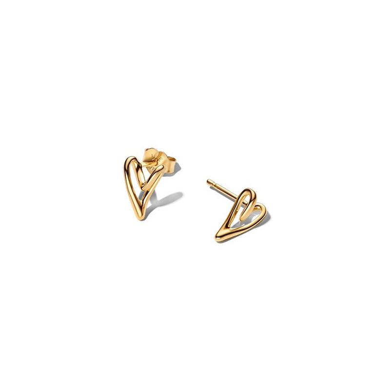 Organically Shaped Heart Stud Ohrringe 264393C00