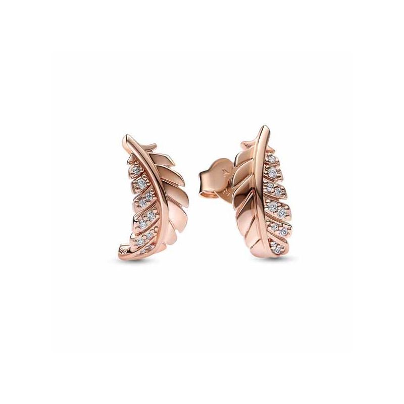 Pandora Moments Floating Curved Feather korvakorut 282574C01-1