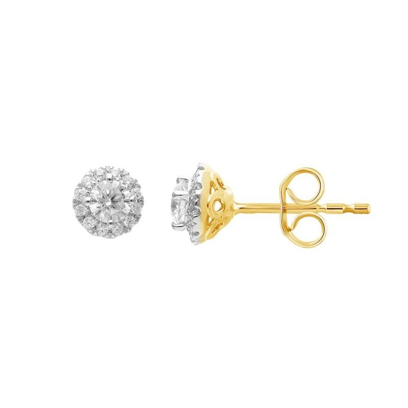 Brilliant Star Labor-Diamantohrringe L-ER-74673-075 YG
