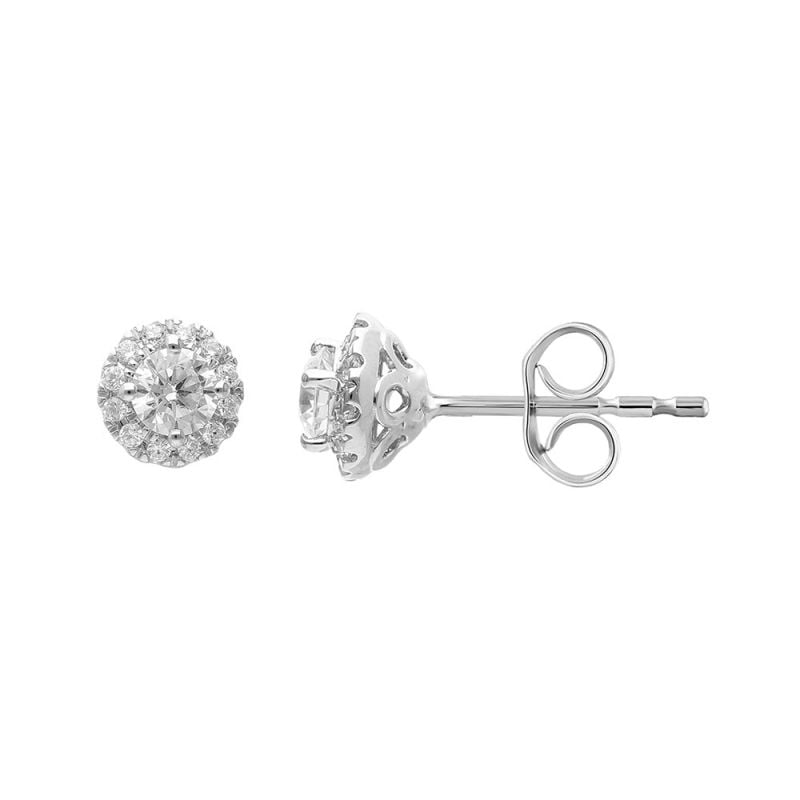 Brilliant Star Labor-Diamantohrringe L-ER-74673-075 WG
