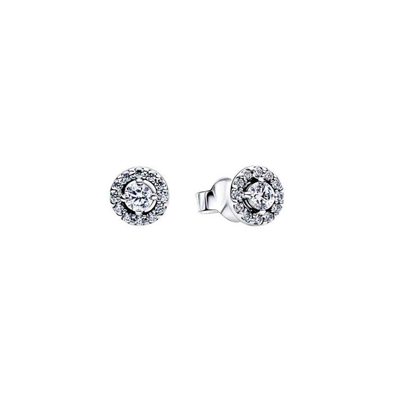 Pandora Round Pavé Halo Stud korvakorut 293019C01