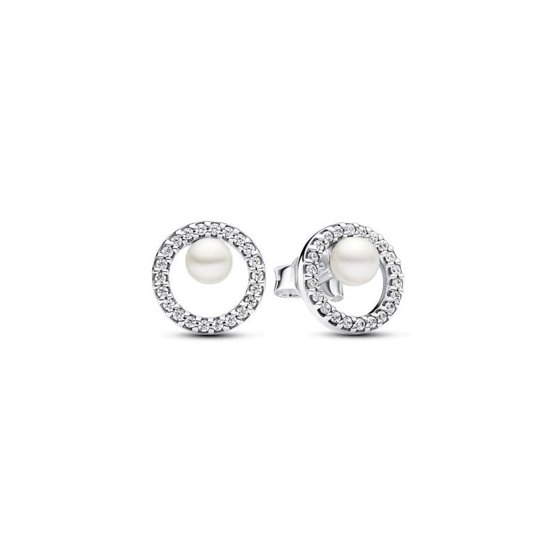Pandora Treated Freshwater Cultured Pearl & Pavé korvakorut 293154C01-1