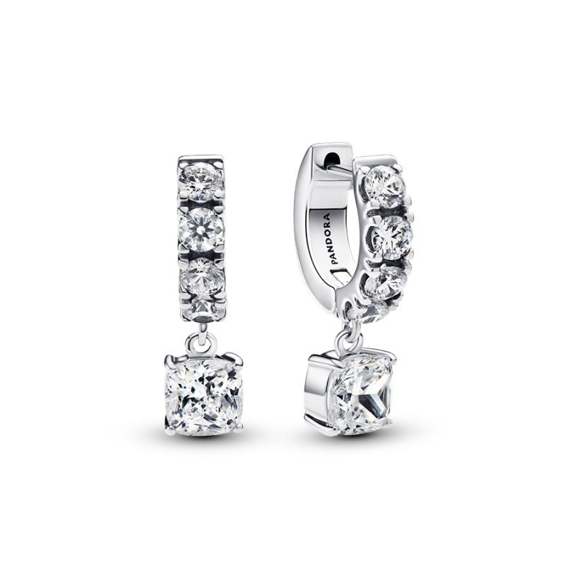 Pandora Pavé Dangle Hoop korvakorut 293547C01-1