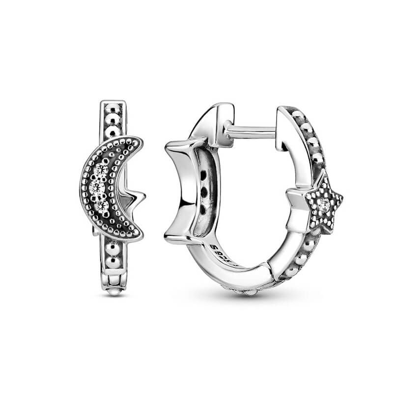 Pandora Crescent Moon And Stars -korvakorut 299152C01-1