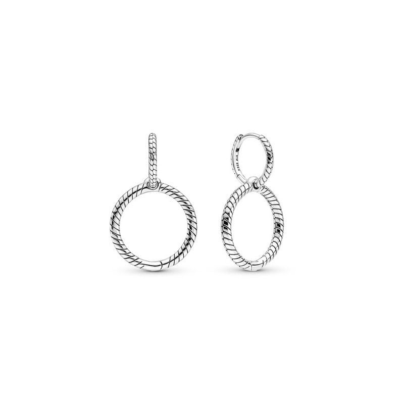 Pandora Moments Charm Double Hoop korvakorut 299562C00-1