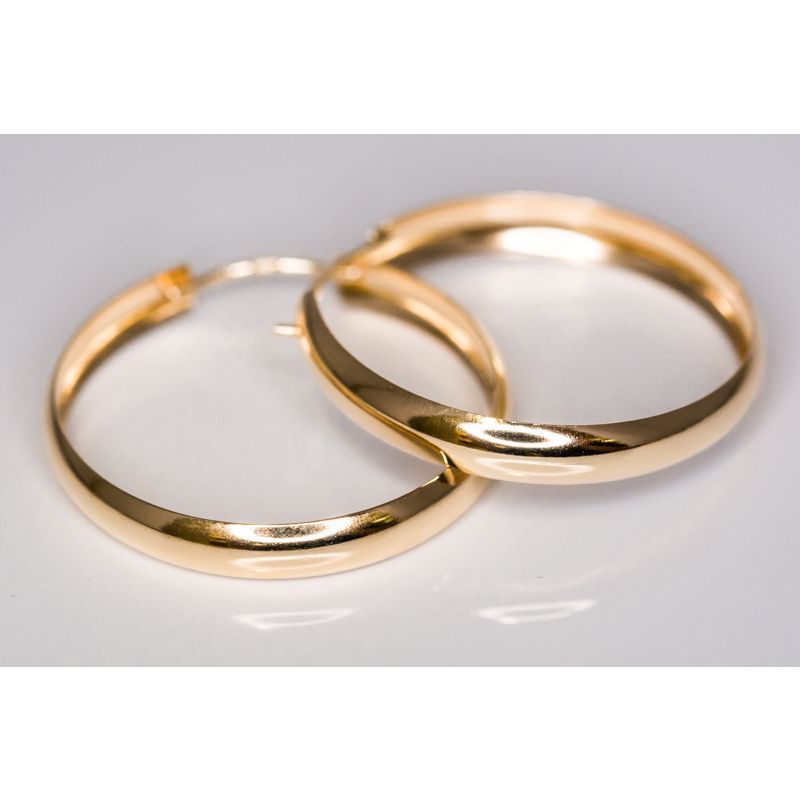 Kultaiset rengaskorvakorut 3 x 20 mm 30008-1