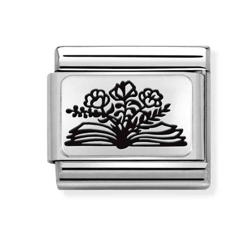 Nomination Classic Silvershine Book & Flowers 330111/27