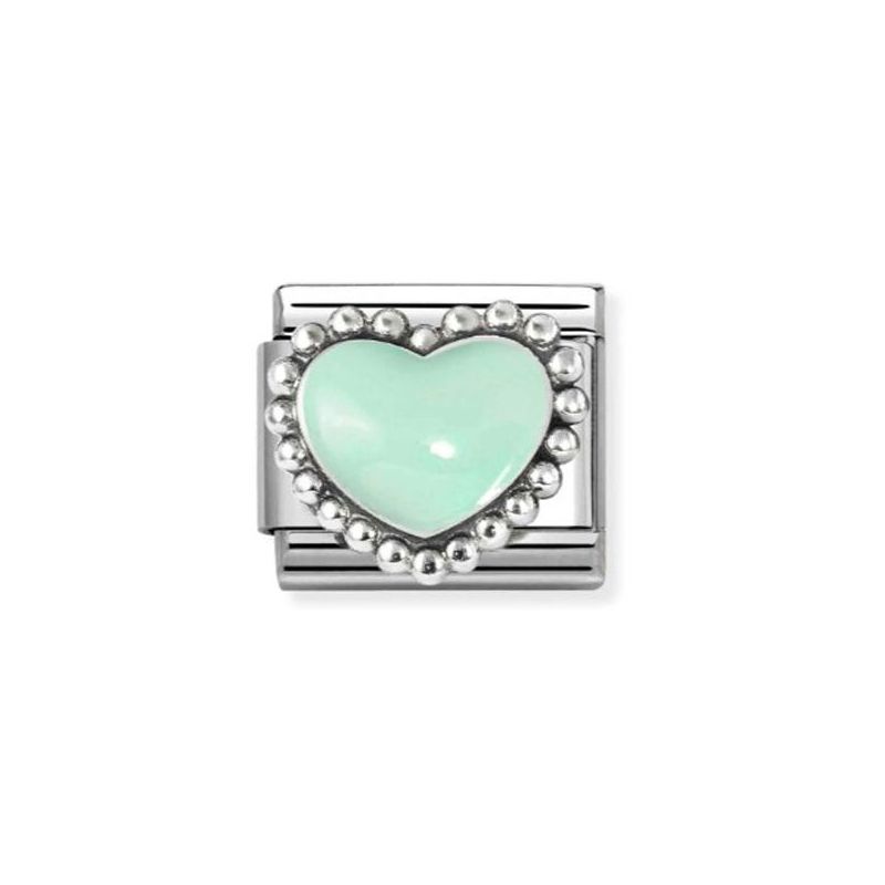 Nomination Classic Pastel Green Heart 330204/35