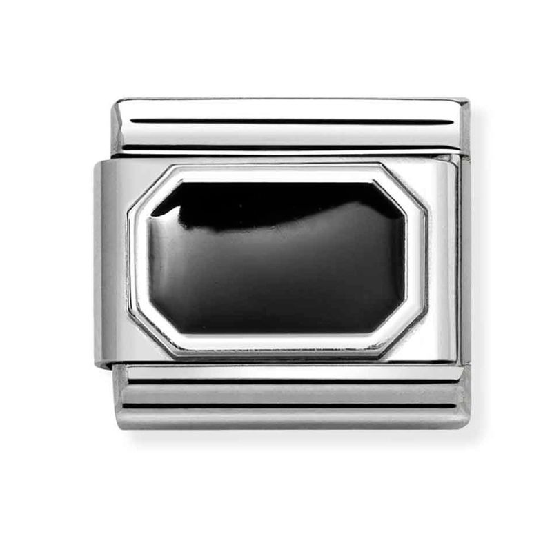 Nomination Classic Silvershine / Musta kivi 330206/34-1
