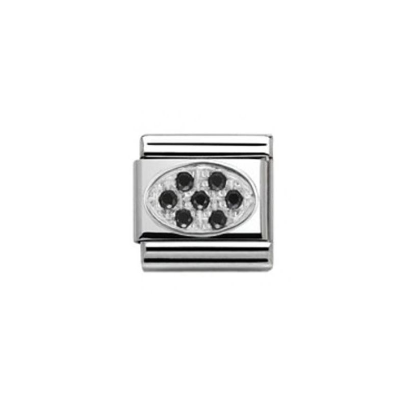 Nomination Classic Hopea ZK Musta Soikea Pavé 330308/10-1