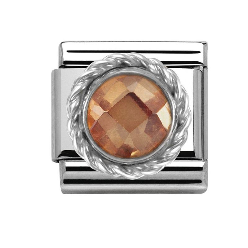 Nomination Classic Silvershine / ruskea kivi 330601/024-1
