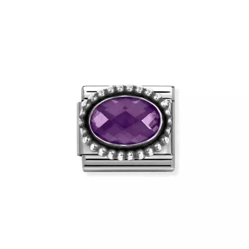 Nomination Classic Faceted Oval Purple 330607/001