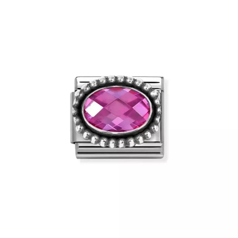 Nomination Classic Faceted Oval Fuchsia 330607/030