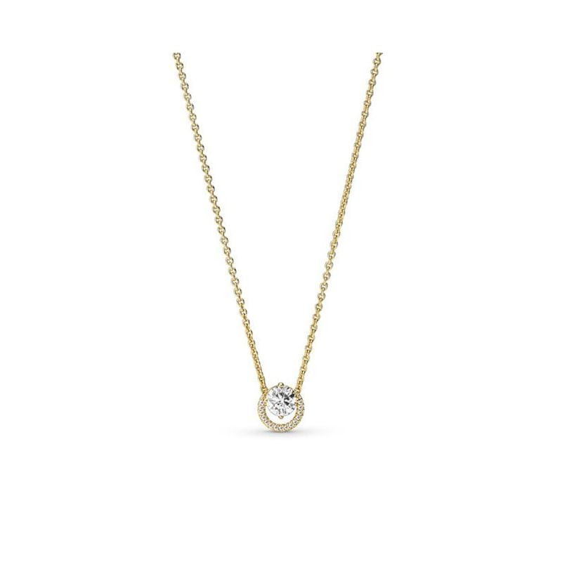 Pandora Timeless Sparkling Round Halo Halskette 45 cm 361174C01-45-1