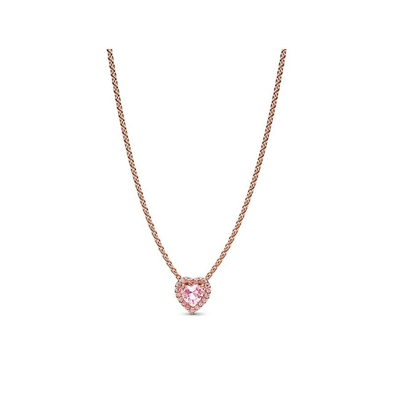 Pandora Pink Heart Collier Halskette 388425C02