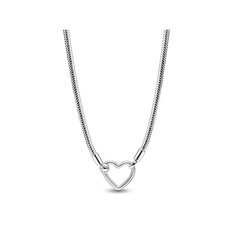 Pandora Heart Closure Snake Chain Halskette 393377C00-45-1