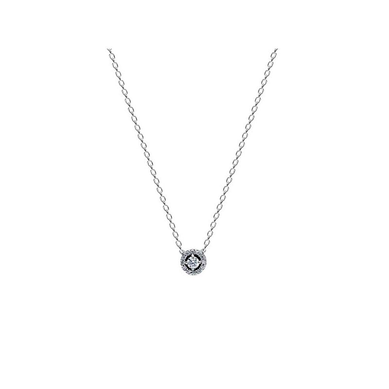 Pandora Round Pavé Halo Collier Halskette 393548C01