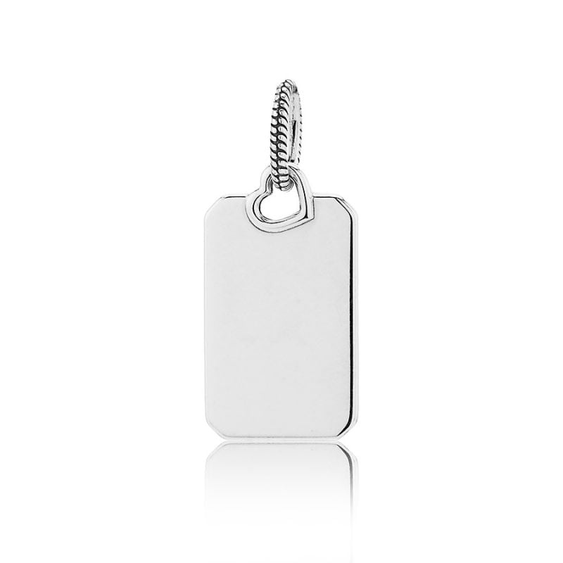 Pandora Engravable Rectangle Tag Pendant riipus 398611C00-1