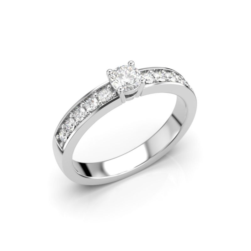 Festive Ariel Solitaire timanttisormus, valkokulta 402-040-VK