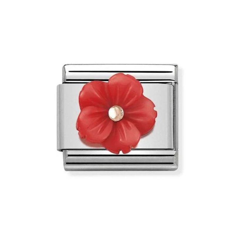 Nomination Rosegold Flower, punainen 430510/07-1