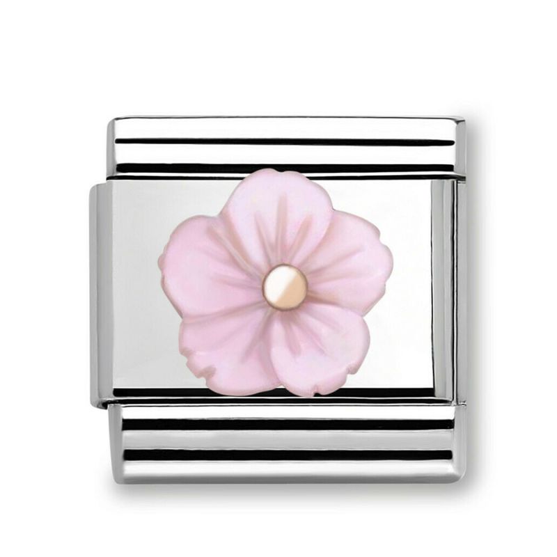 Nomination Rosegold vaaleanpunainen kukka 430510/09-2