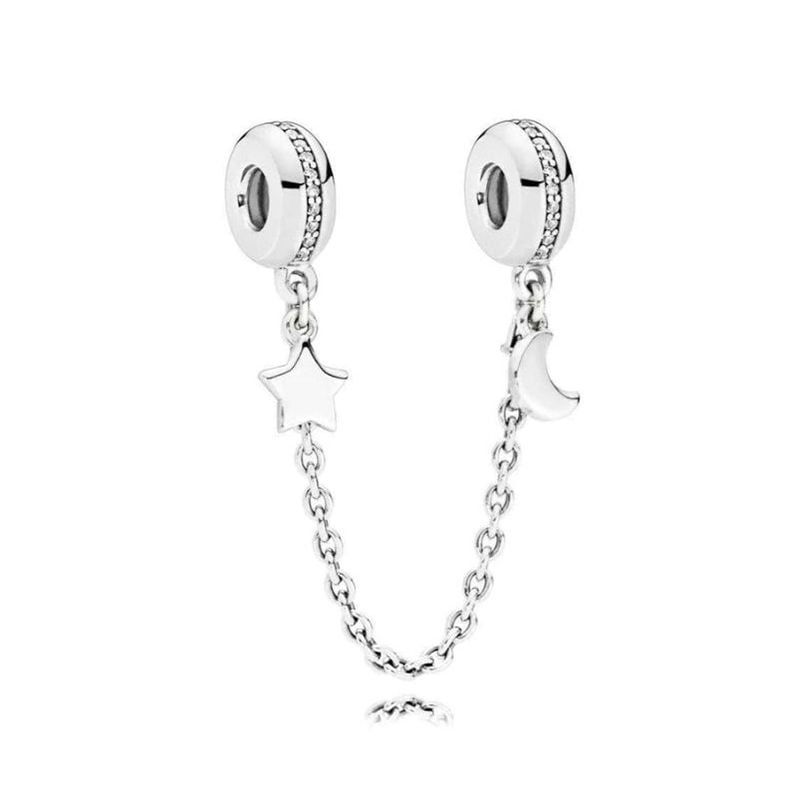 Pandora Half Moon & Star turvaketju 797512CZ-05-1