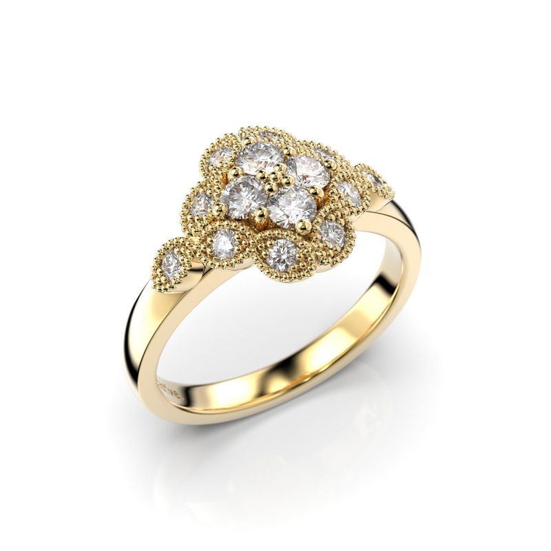 Festive Lotus timanttisormus 14-524-045-KK-HSI1-1