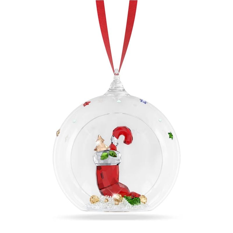 Swarovski Holiday Cheers Stocking and Candy Ball Ornament joulukoriste 5735700