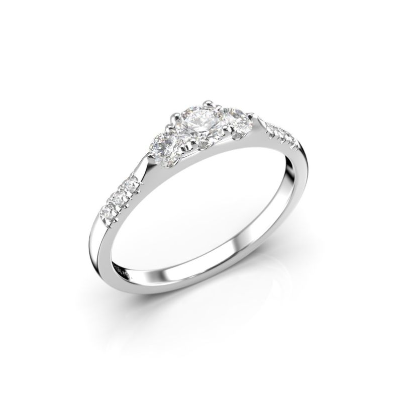 Festive Melissa timanttisormus, valkokulta 574-039-VK