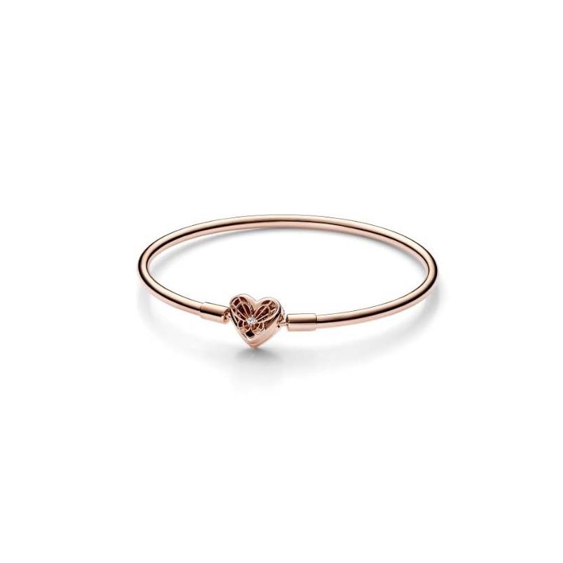 Pandora Moments Heart & Butterfly Bangle Armband 19 cm 582594C01-19-1