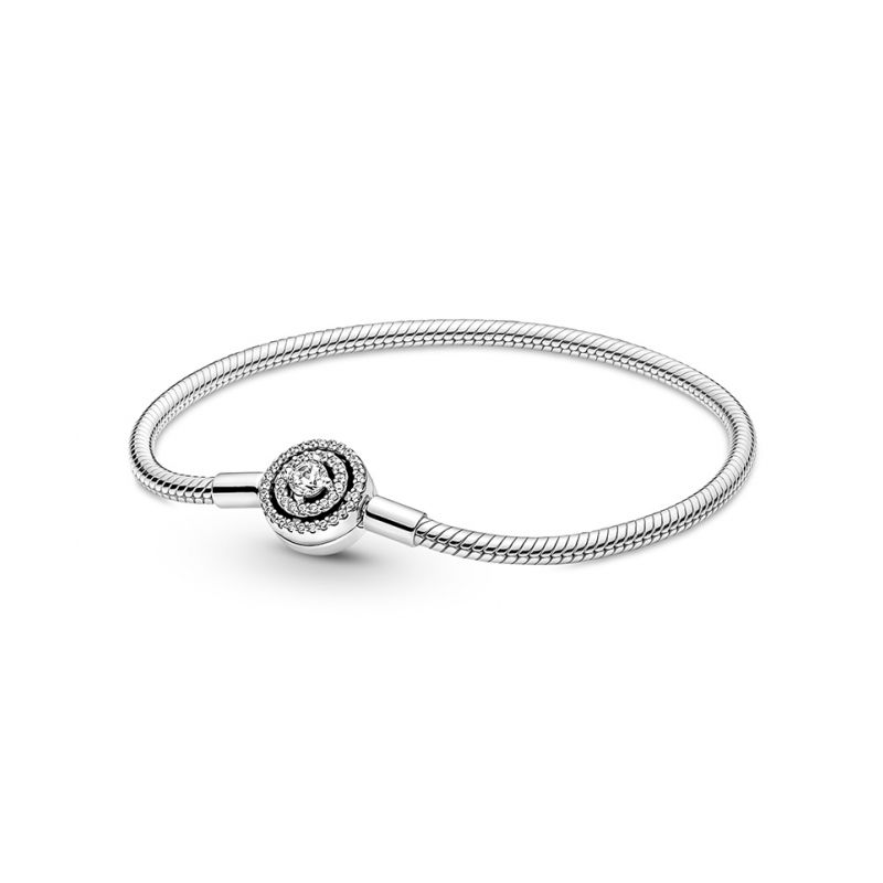 Pandora Moments Halo Silver Snake Chain -rannekoru 20 cm 590038C01-1