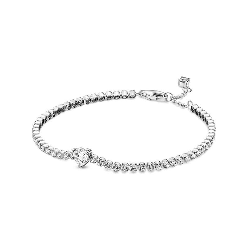 Pandora Sparkling Heart Tennis -rannekoru 18 cm 590041C01-1