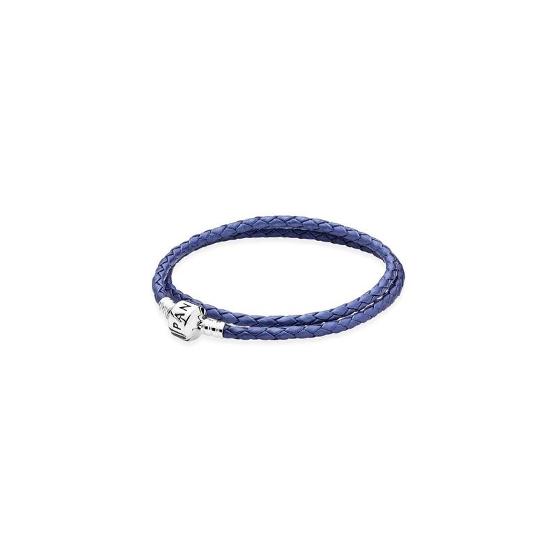 Pandora Shiny Blue Leather rannekoru 590705CSB-D2-1
