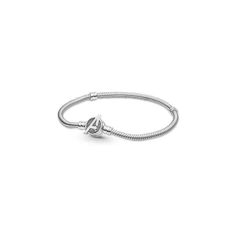 Pandora Moments Marvel The Avengers Logo Clasp Snake Chain Bracelet 20cm 590784C00-20